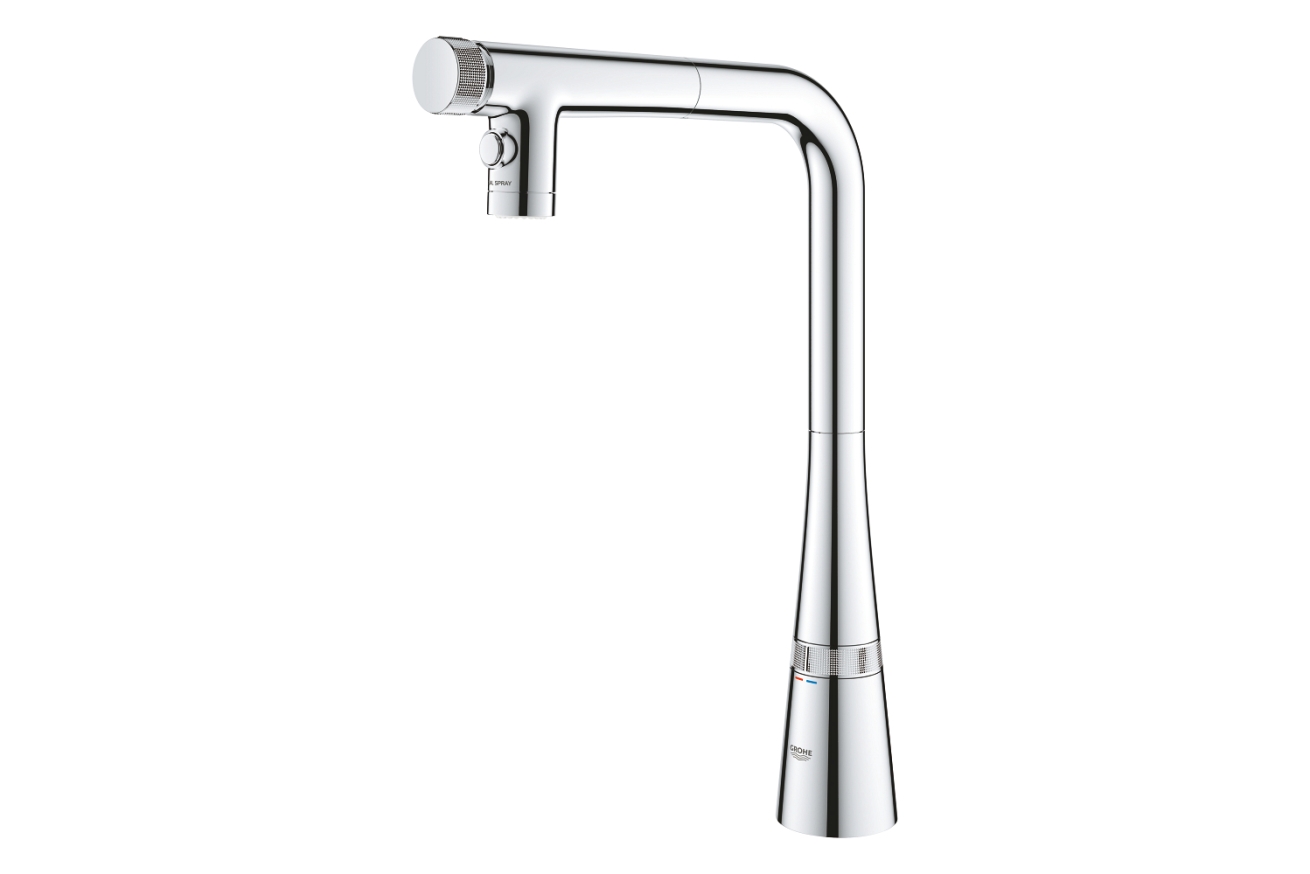 Смеситель для кухни GROHE Zedra SmartControl с вытяжным изливом 2jet, хром (31886000)