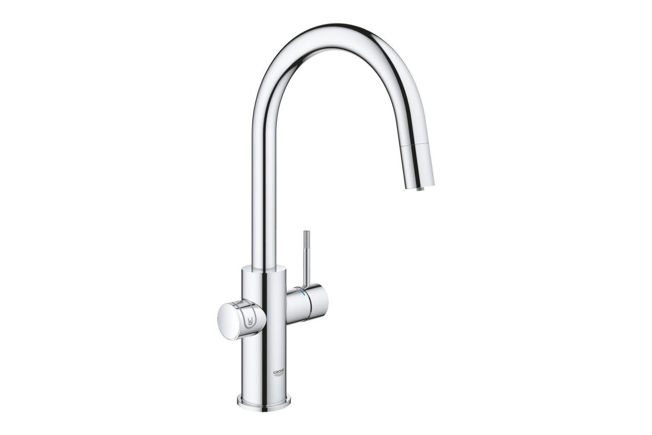 Смеситель для кухни GROHE Blue Home с системой фильтрации, охлаждения и газирования воды, Wi-Fi, хром (31541000)