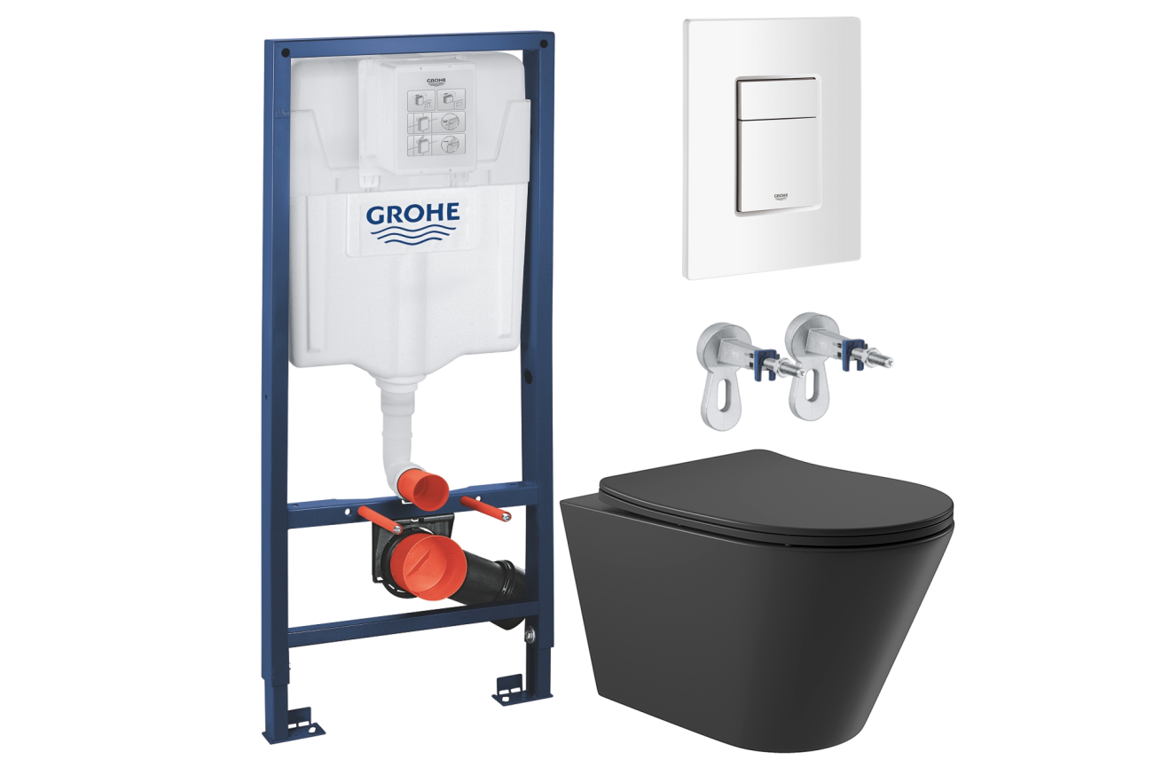 Комплект инсталляции GROHE Rapid SL 38772SH0 с унитазом Aqueduto CONE CON0140 и раковиной Aqueduto ESPIRAL ESP0340 (NW0392)