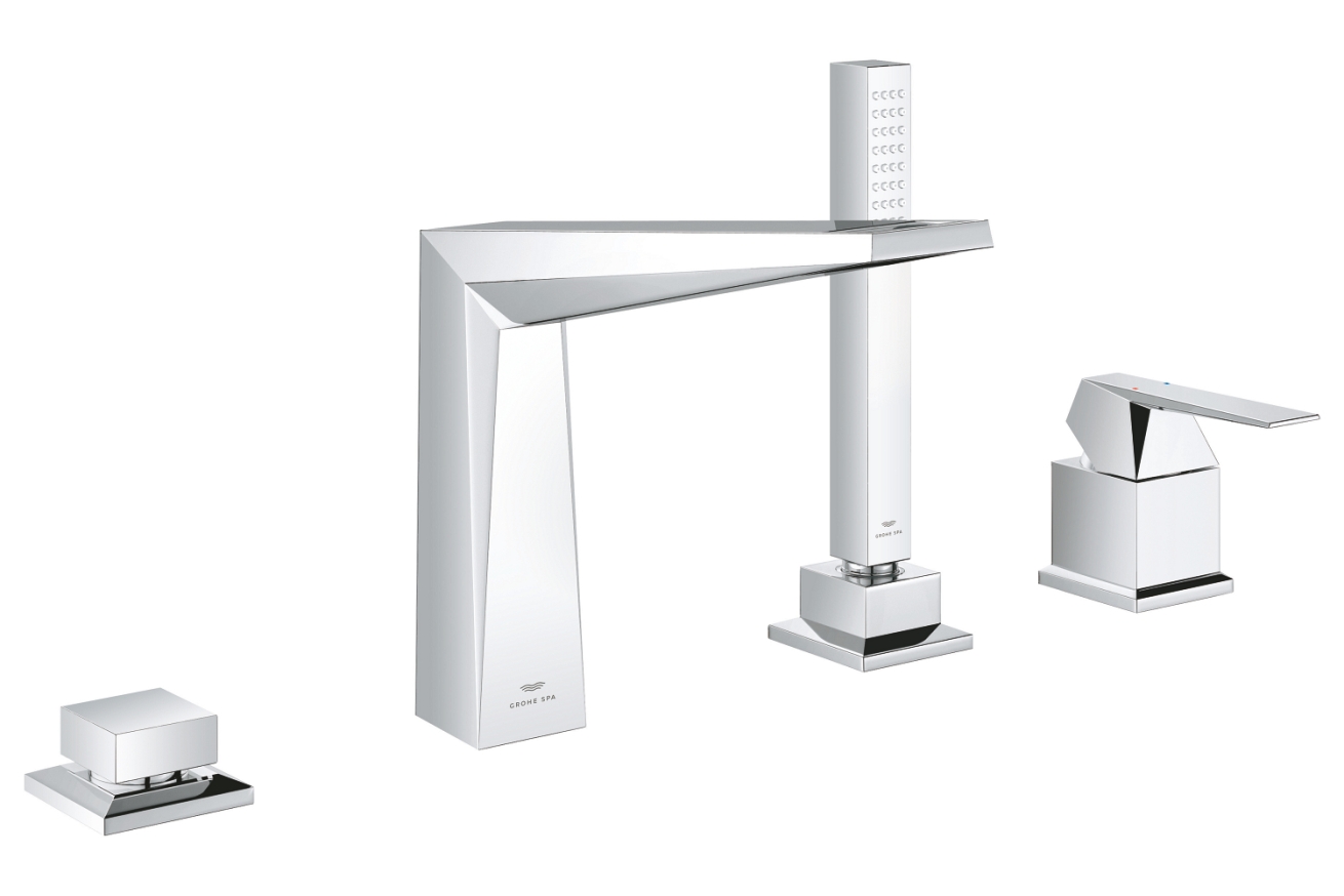 Смеситель для ванны GROHE Allure Brilliant на 4 отверстия, на борт ванны, хром (29405000)