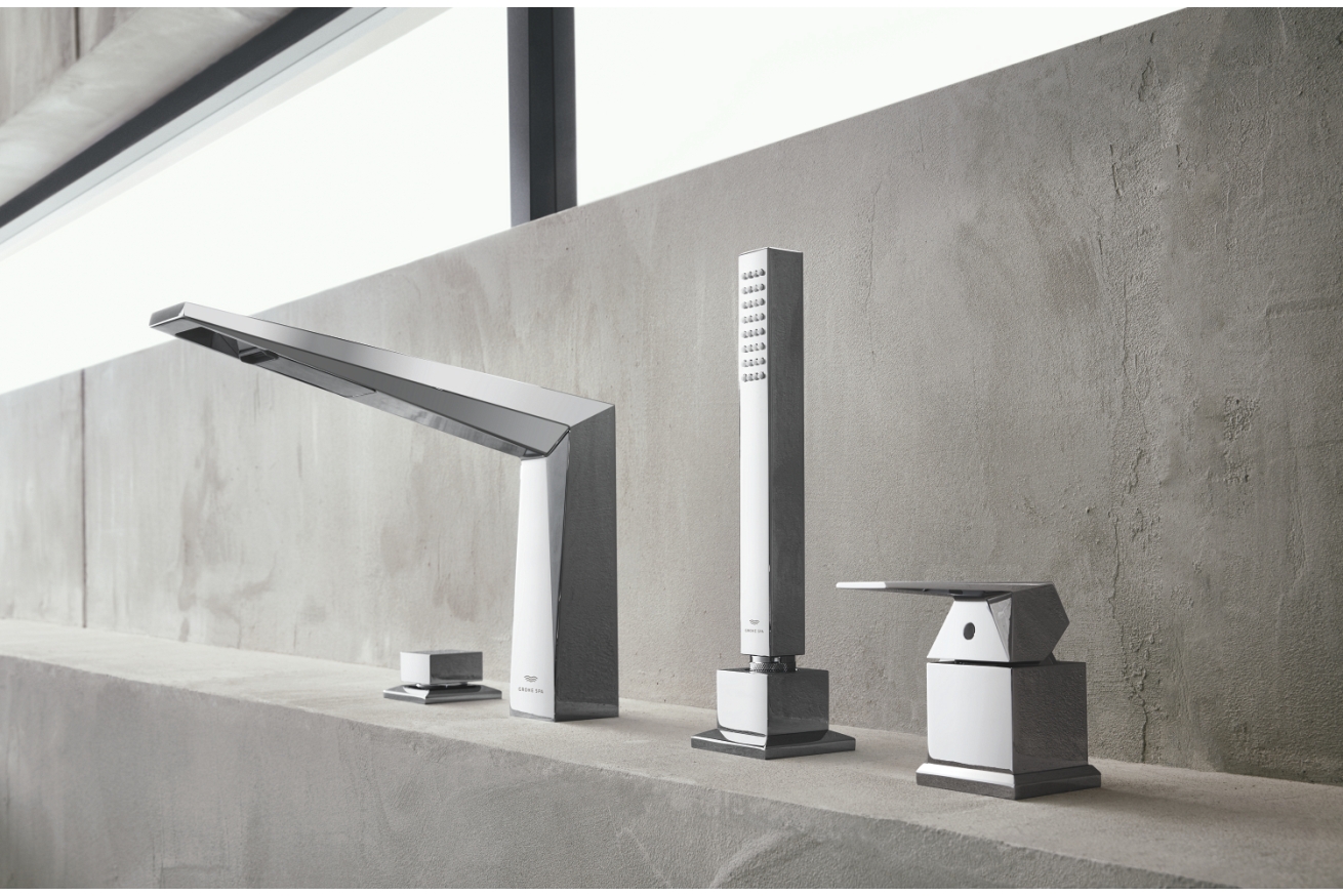 Смеситель для ванны GROHE Allure Brilliant на 4 отверстия, на борт ванны, хром (29405000)