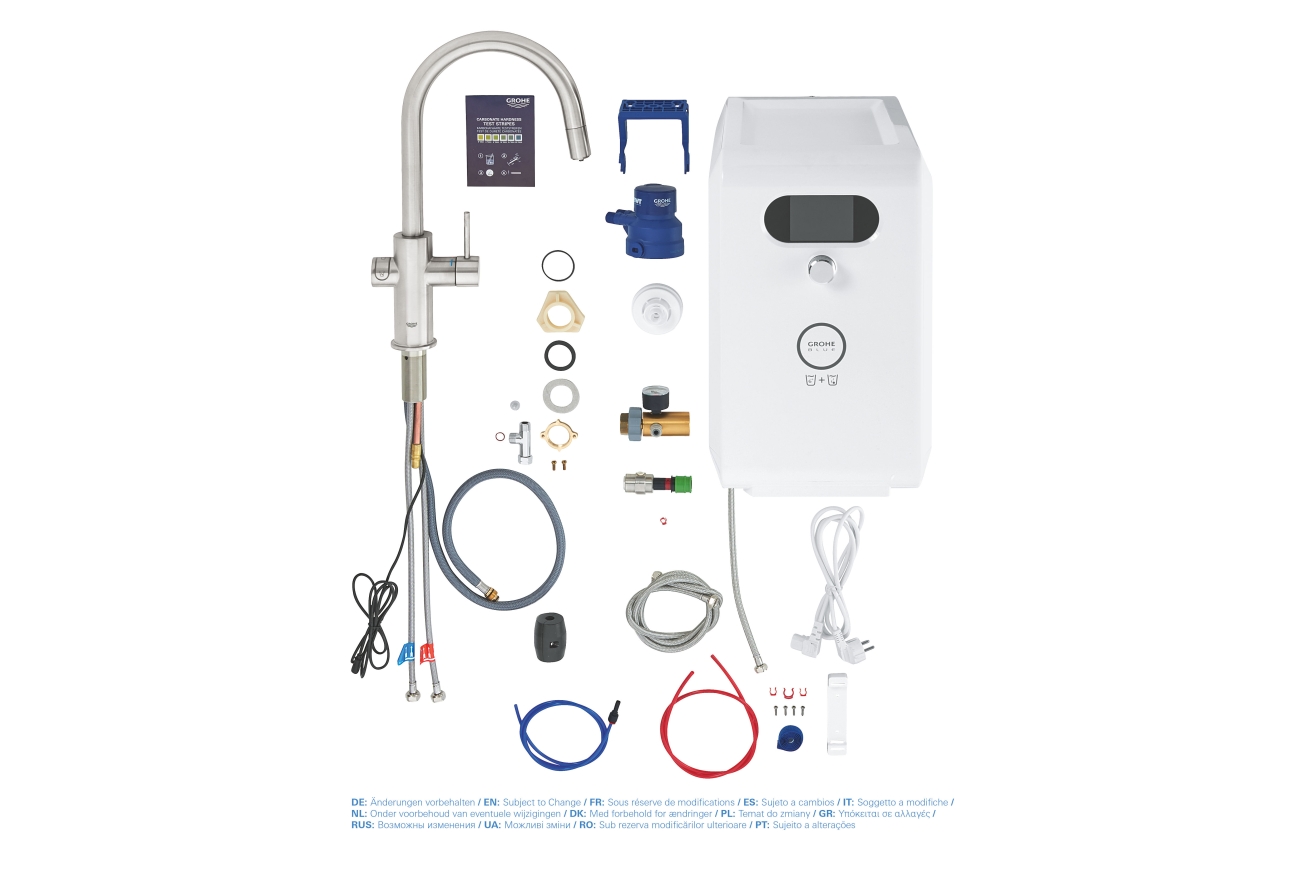 Смеситель для кухни GROHE Blue Professional, Wi-Fi, суперсталь (31325DC2)