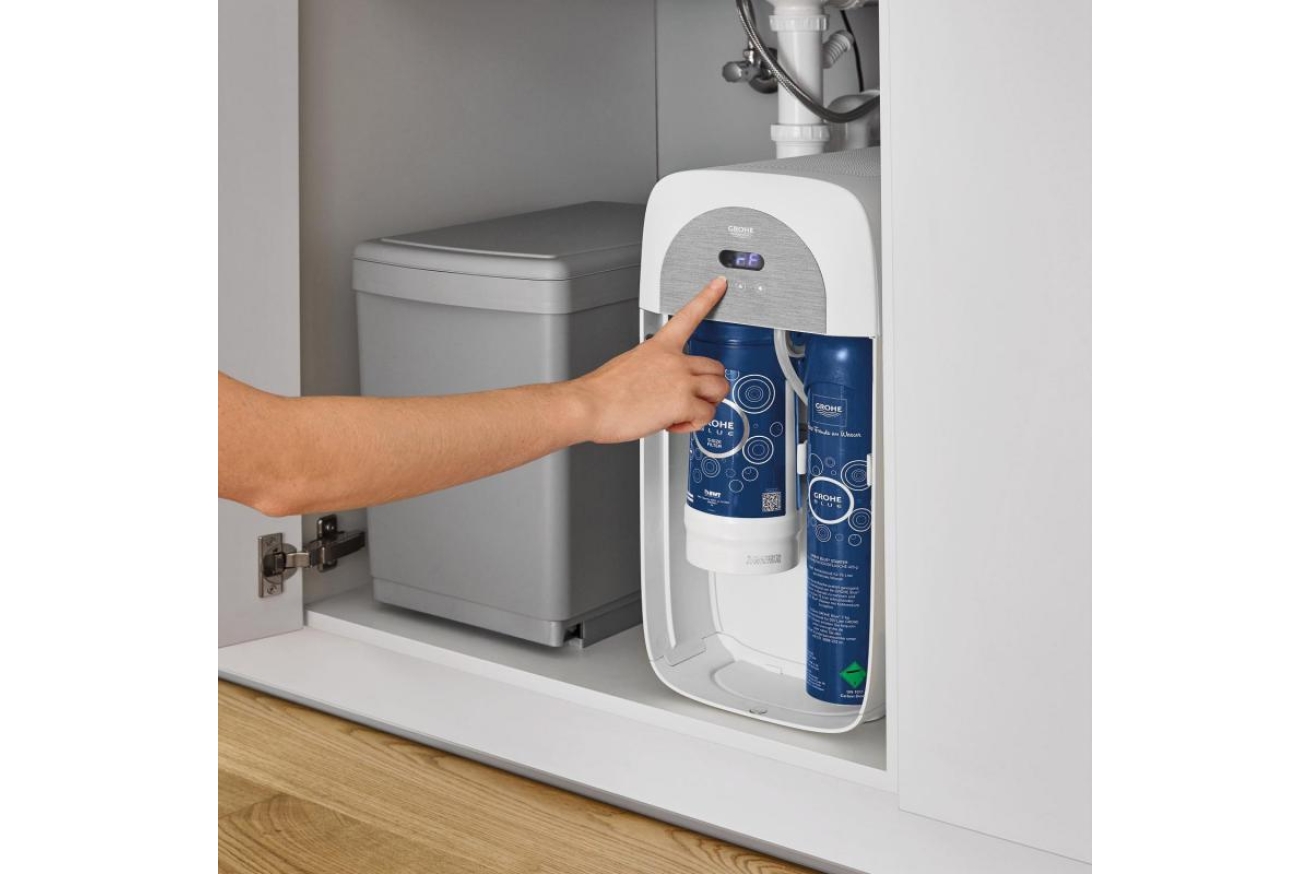 Смеситель для кухни GROHE Blue Home с системой фильтрации, охлаждения и газирования воды, Wi-Fi, хром (31454001)