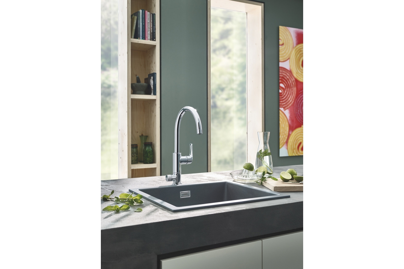 Смеситель для кухни GROHE Blue Pure Eurosmart с функцией фильтрации, с фильтром в комплекте, хром (30499000)