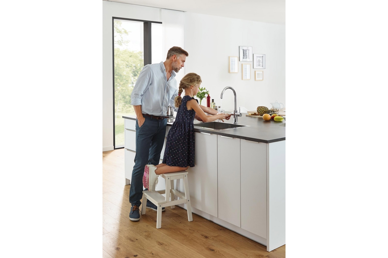 Смеситель для кухни GROHE Blue Home с системой фильтрации, охлаждения и газирования воды, хром (31455000)