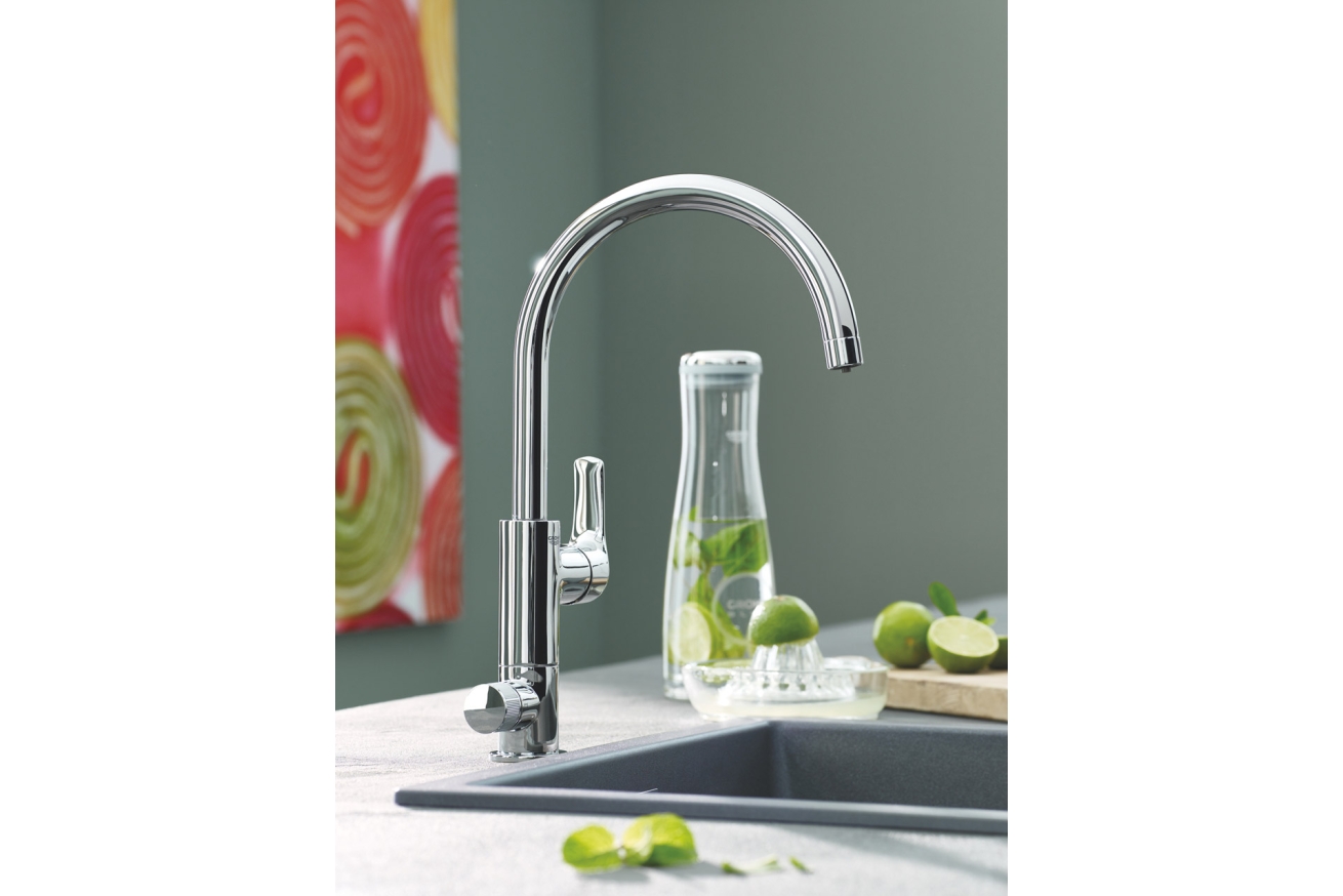 Смеситель для кухни GROHE Blue Pure Eurosmart с функцией фильтрации, с фильтром в комплекте, хром (30499000)