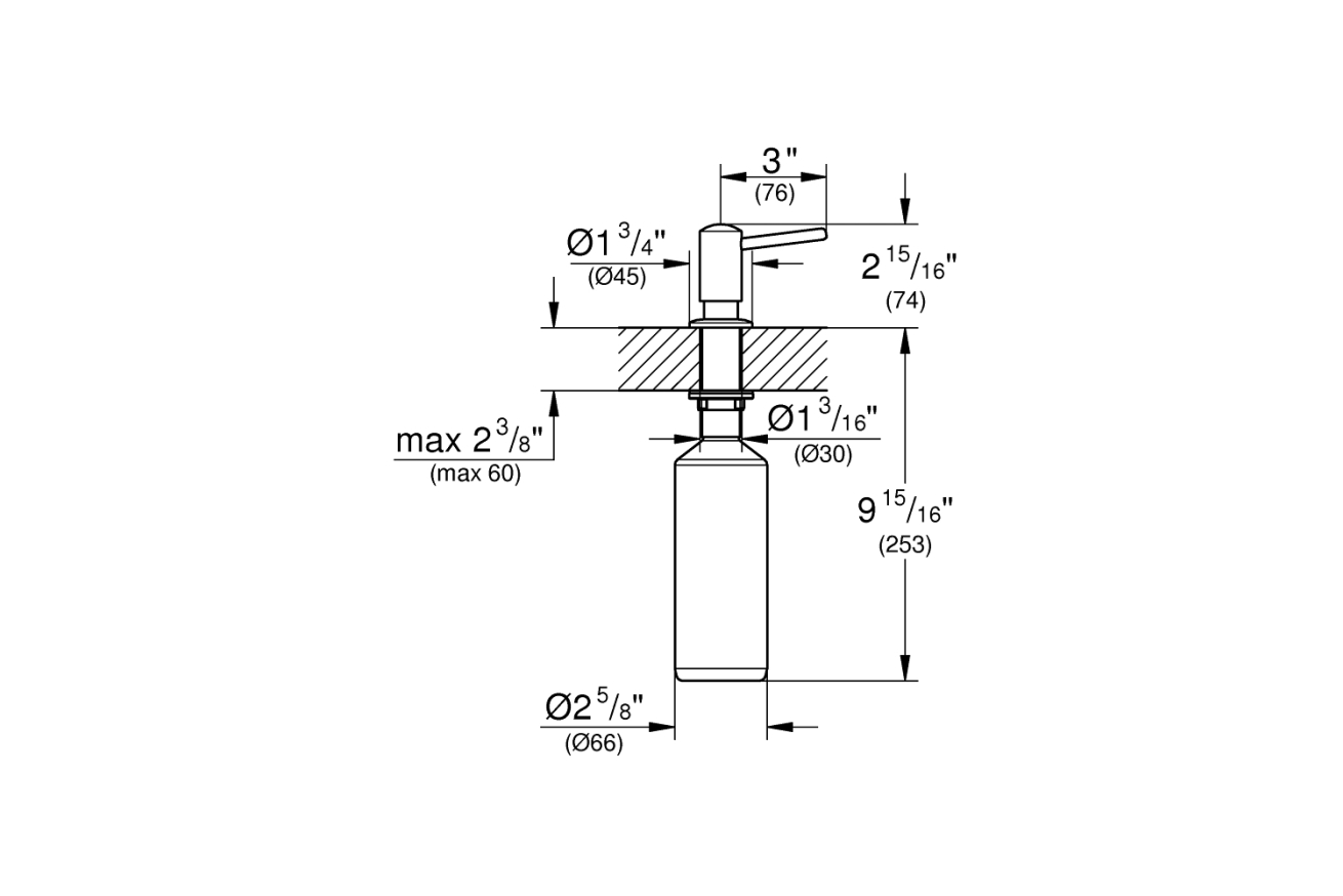 Дозатор жидкого мыла GROHE Contemporary, хром, (40536000)