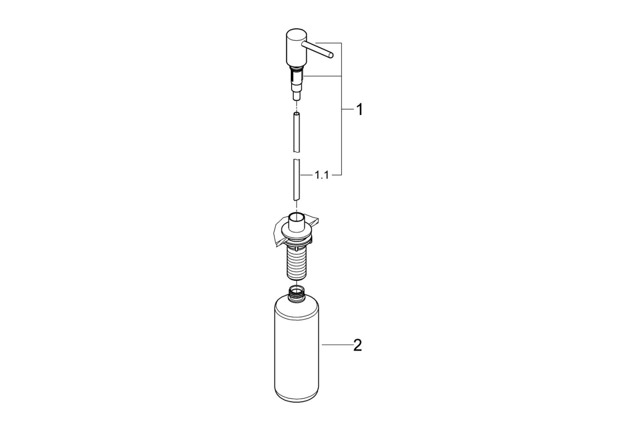 Дозатор жидкого мыла GROHE Contemporary, хром, (40536000)