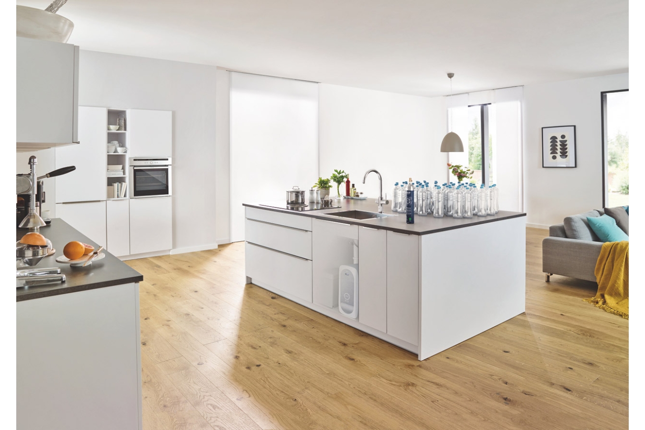 Смеситель для кухни GROHE Blue Home с системой фильтрации, охлаждения и газирования воды, хром (31455000)
