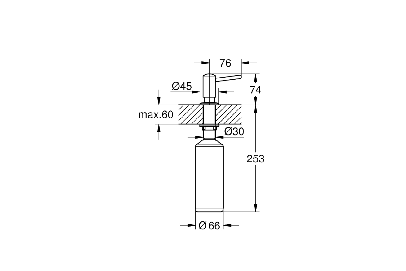 Дозатор жидкого мыла GROHE Contemporary, хром, (40536000)