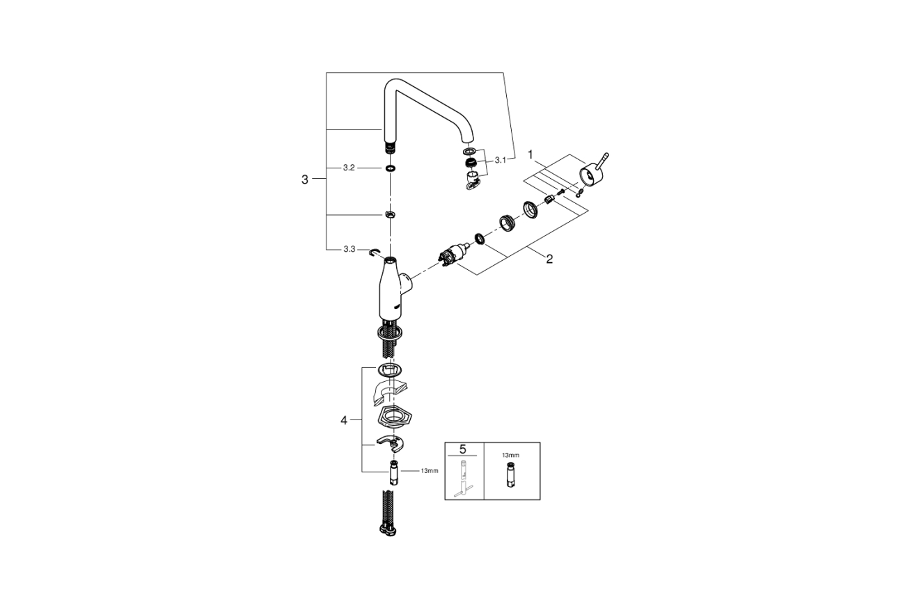 Смеситель для кухни GROHE Essence, теплый закат глянец (30505DA0)