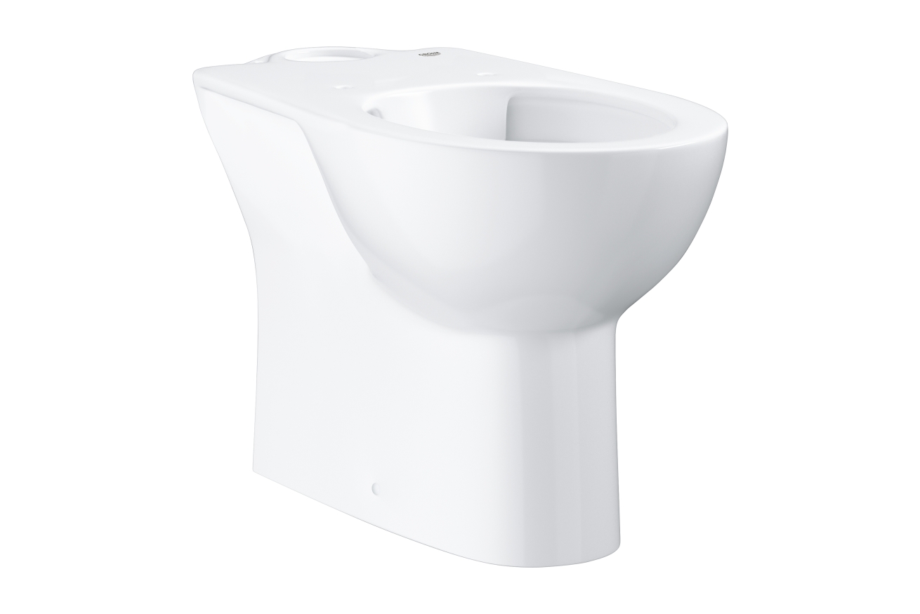 Унитаз напольный безободковый GROHE Bau Ceramic, вертикальный выпуск (без бачка и сиденья), альпин-белый (39429000)