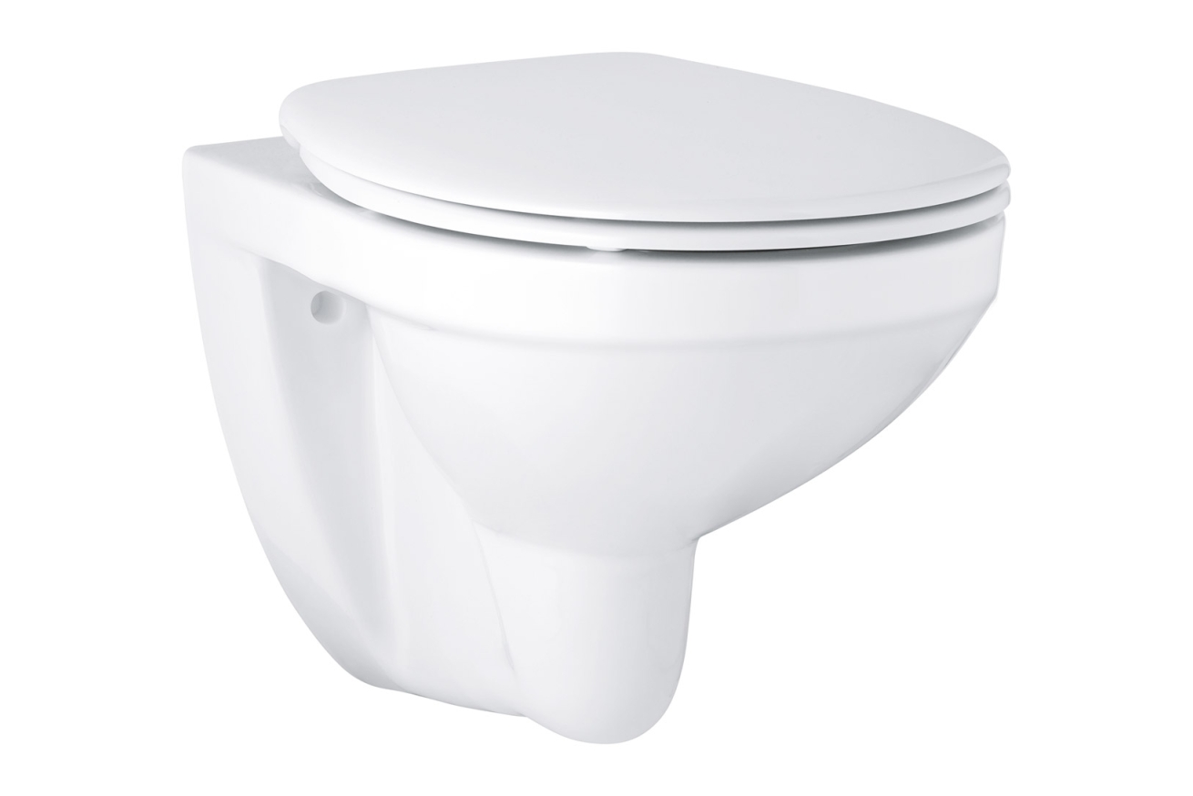 Унитаз GROHE Bau Ceramic подвесной ободковый с сиденьем без микролифта, альпин-белый (39497000)