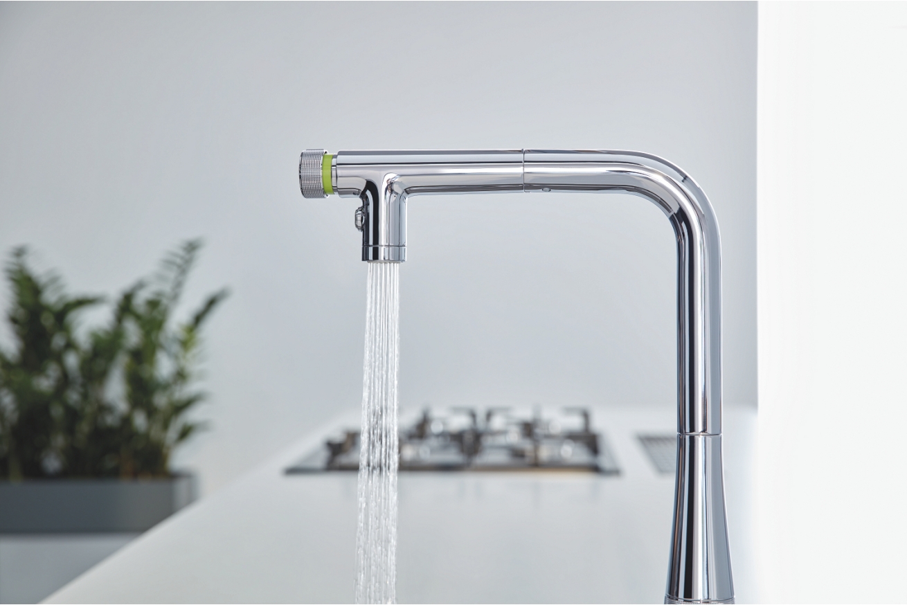 Смеситель для кухни GROHE Zedra SmartControl с вытяжным изливом 2jet, хром (31886000)