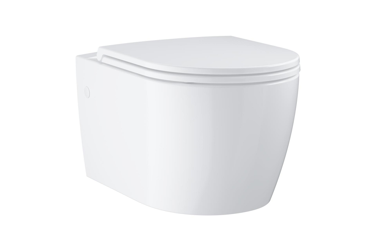 Подвесной унитаз GROHE Bau Ceramic с сиденьем с микролифтом, альпин-белый (103860SH00)