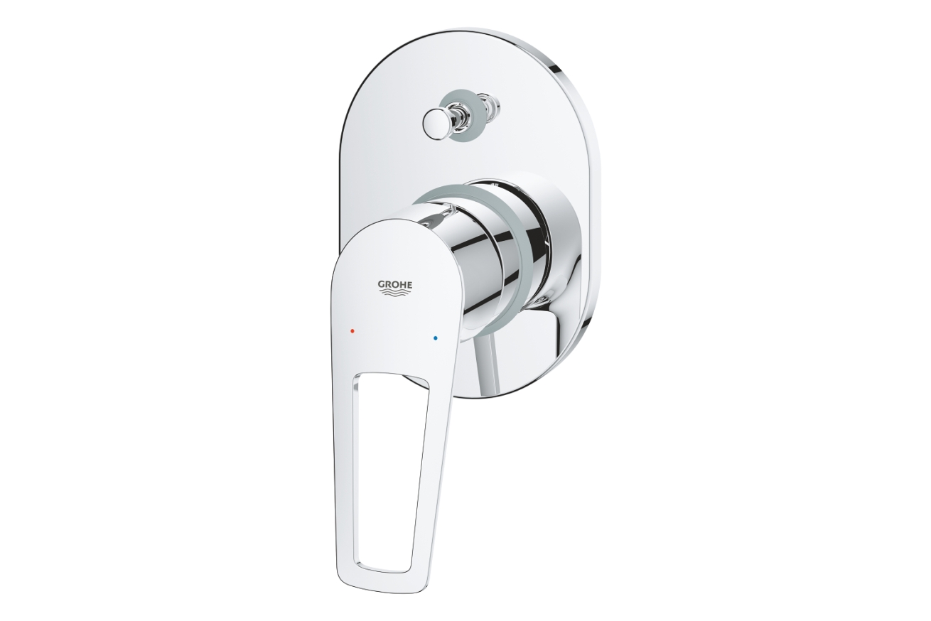 Смеситель для ванны GROHE BauLoop в комплекте с монтажной частью, хром (29041001)