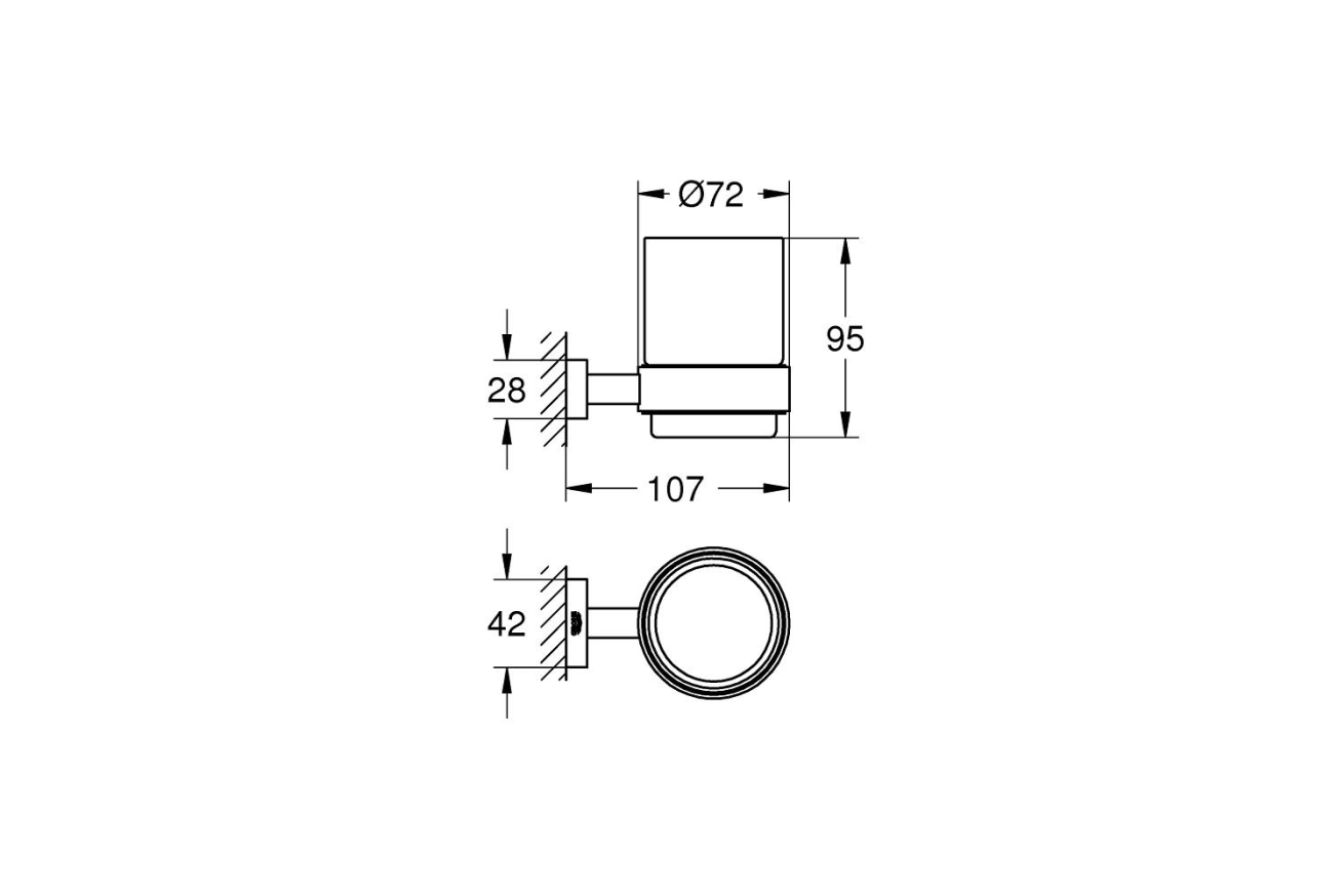 Набор аксессуаров GROHE Essentials Cube, хром (NA0014)