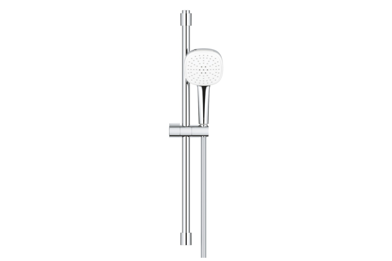 Душевой гарнитур GROHE Tempesta Cube 110, 2 режима струи, душевая штанга 600 мм, 7,4 л/мин, хром (26748003)