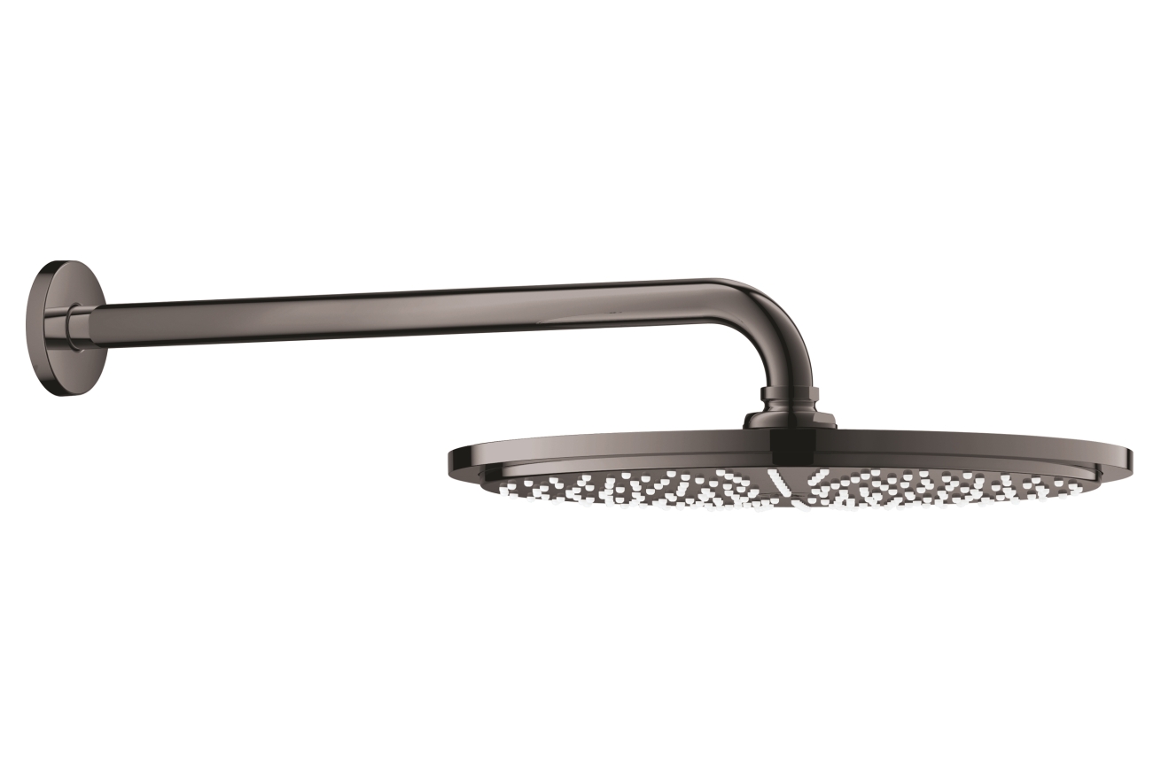 Верхний душ GROHE Rainshower Cosmopolitan 310, 8 л/мин, 1 режим, 380 мм, темный графит глянцевый (26066A00)