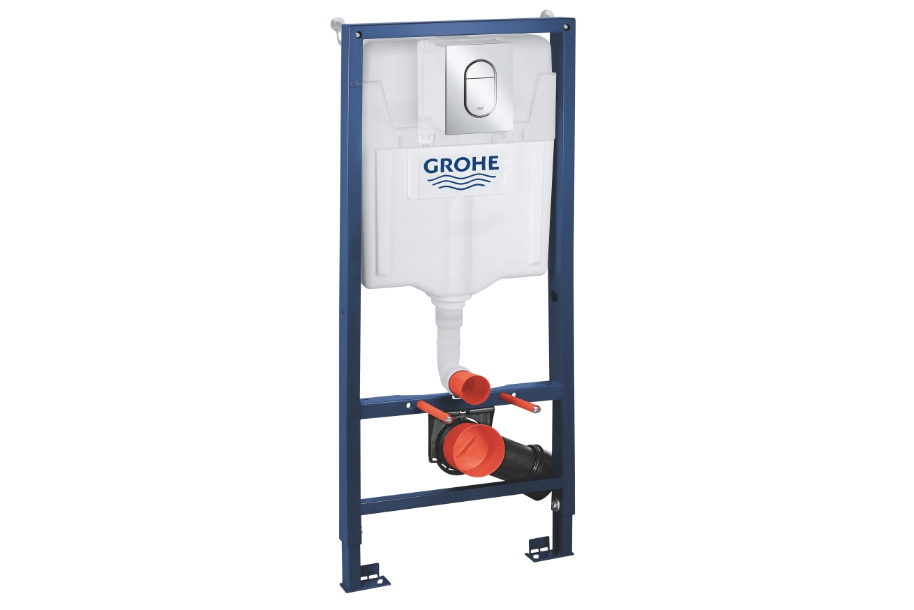 Система инсталляции для унитаза, GROHE Rapid SL 3 в 1с панелью смыва Arena Cosmopolitan S, хром (39504000)