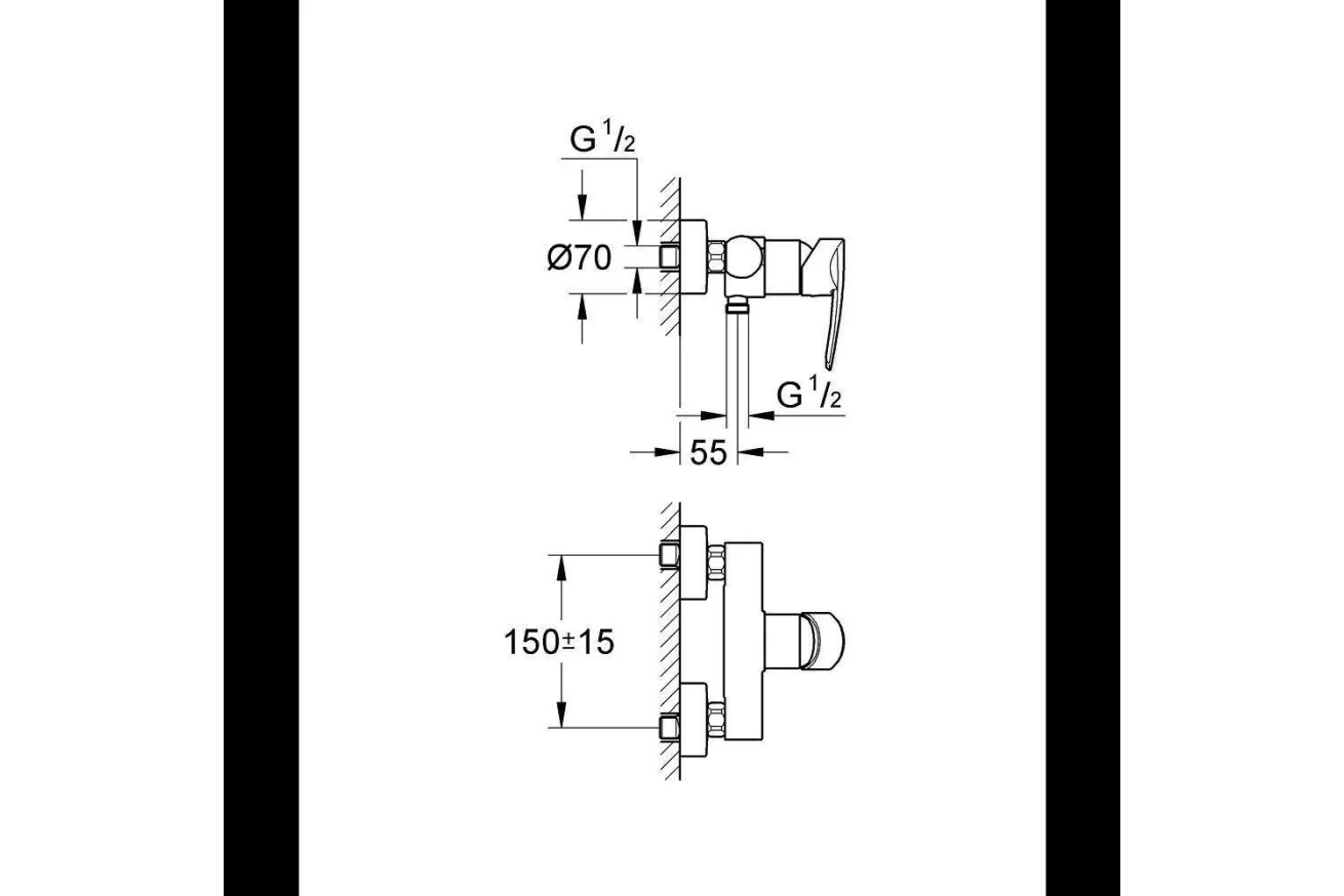 Душевая система GROHE Vitalio Start System 180 Flex со смесителем для душа, хром (NSB0161)