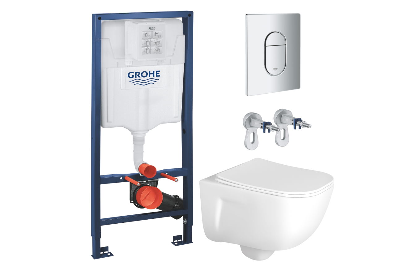 Комплект инсталляции GROHE Rapid SL NW0145/S с унитазом Aquatek ДИВА AQ2012-00 и сиденьем с микролифтом (NW0318)