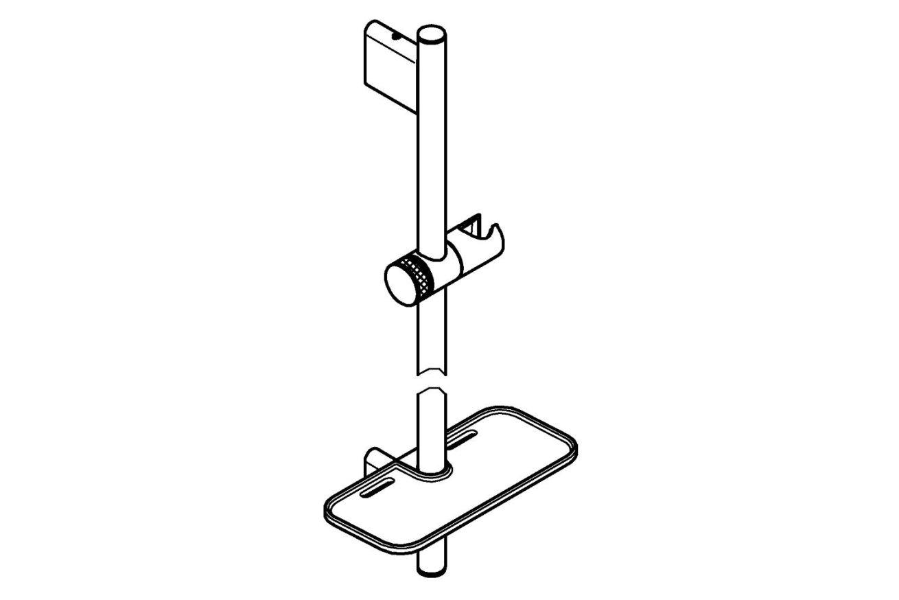 Душевая штанга GROHE Rainshower SmartActive 900 мм, никель глянец (26603BE0)
