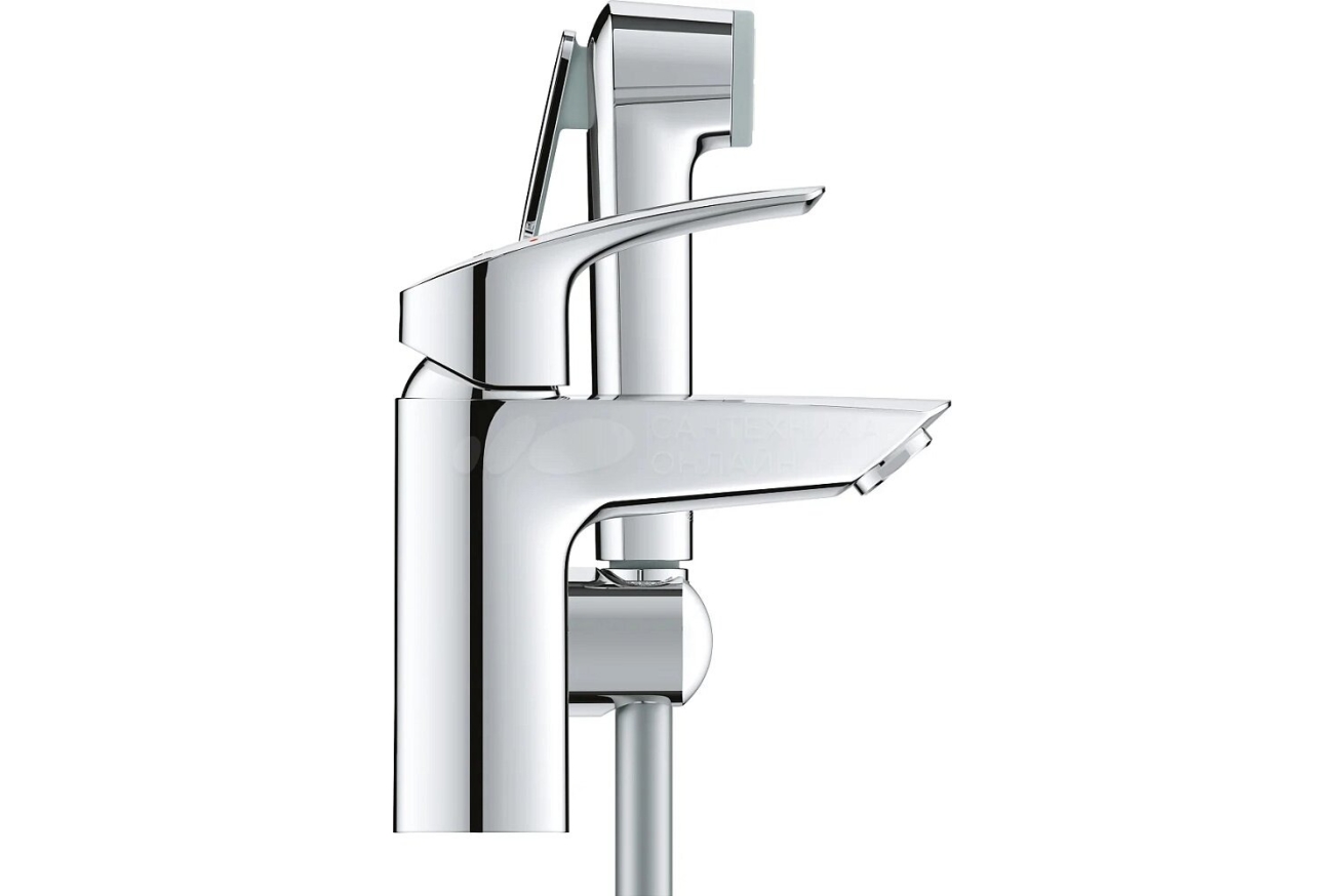 Смеситель для раковины GROHE Eurosmart с гигиеническим душем, S-size, хром (23124003)