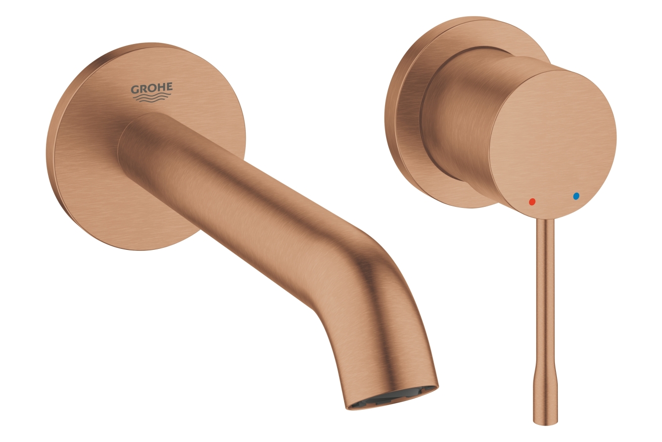 Внешняя часть смесителя для раковины GROHE Essence на 2 отверстия, M-Size, теплый закат матовый (19408DL1)