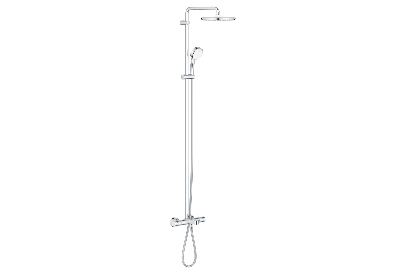 Душевая система GROHE Tempesta Cosmopolitan System 250 с термостатом для ванны, хром (26672000)