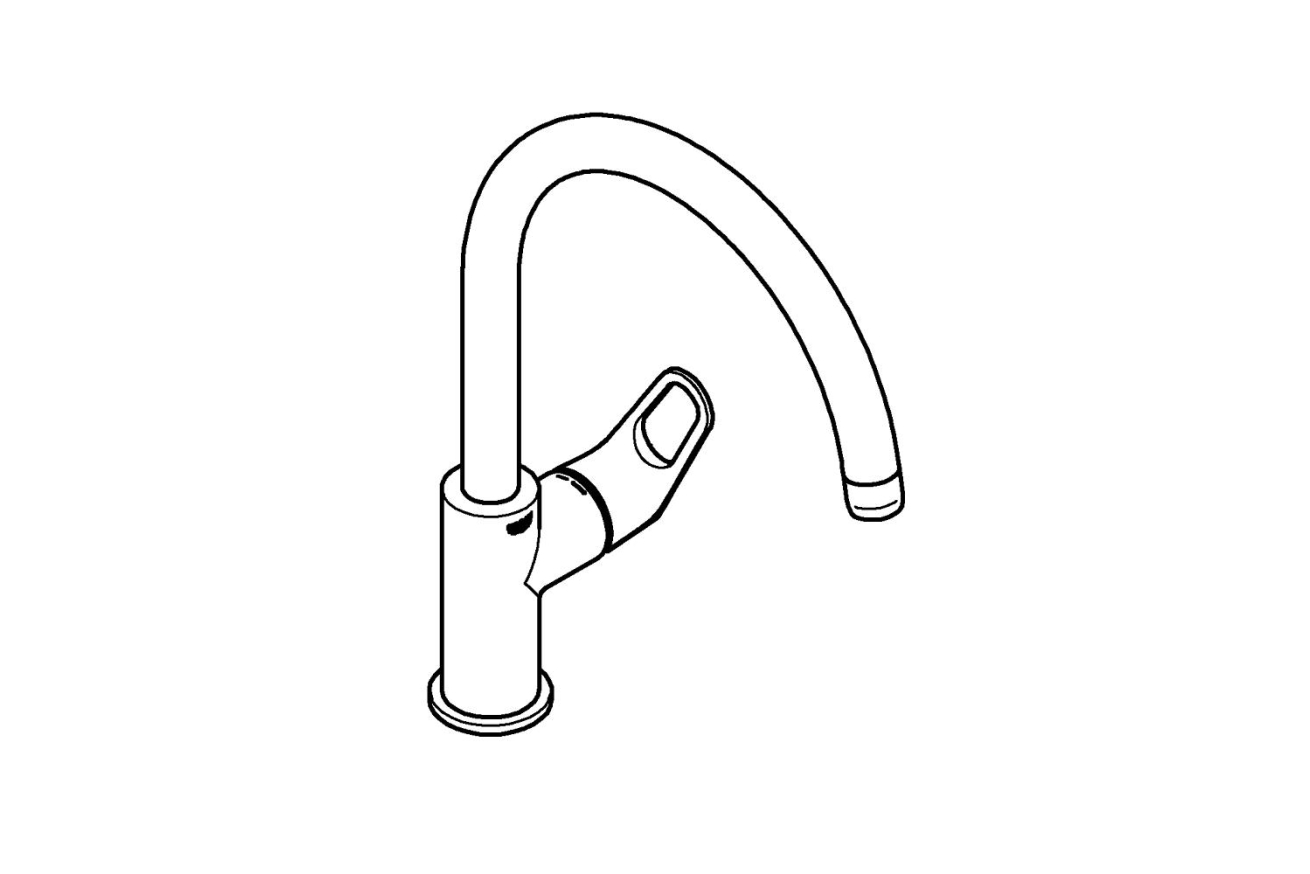 Смеситель для кухни GROHE BauFlow, хром (31230001)
