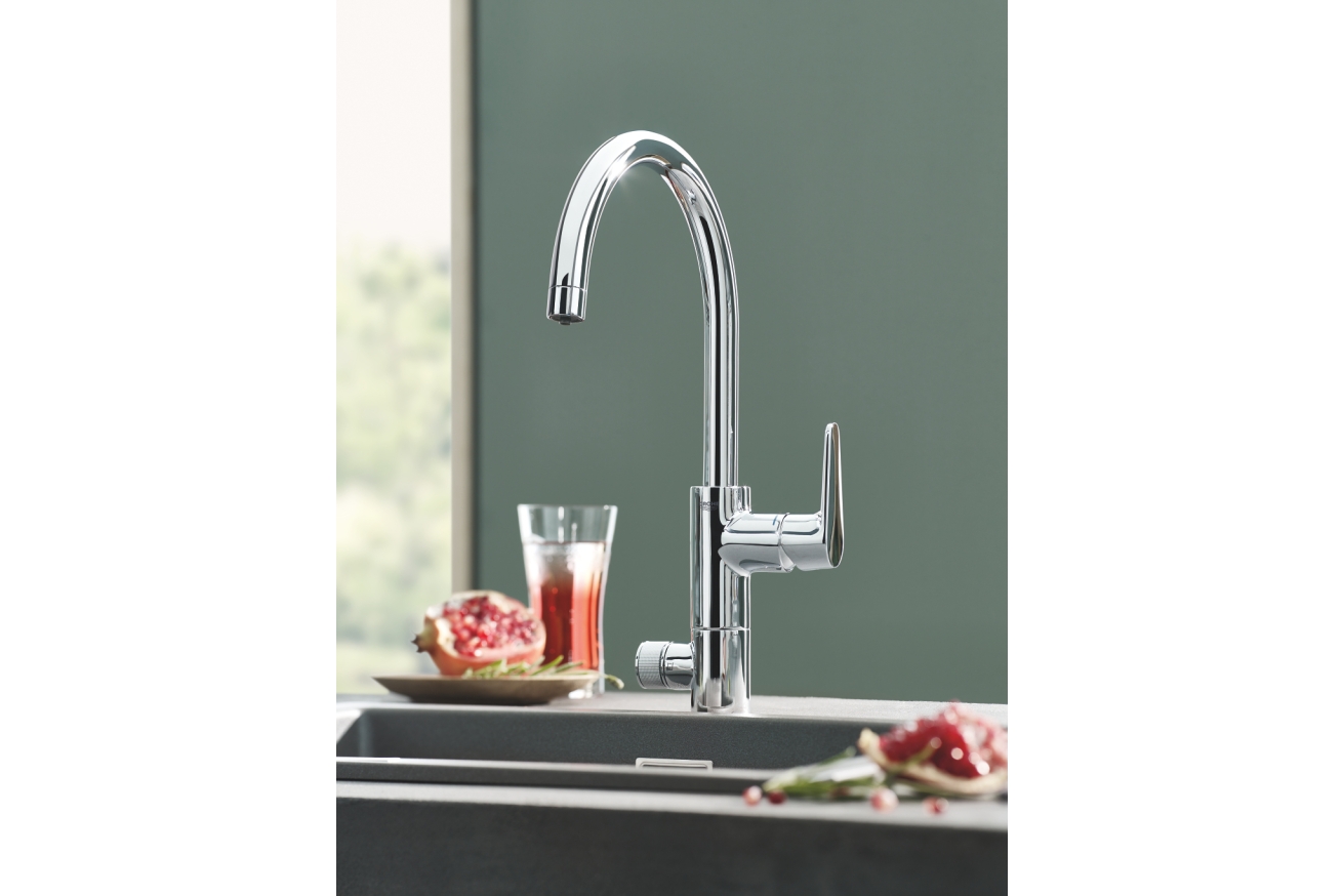 Смеситель для кухни GROHE Blue Pure Eurosmart с функцией фильтрации, с фильтром в комплекте, хром (30386000)