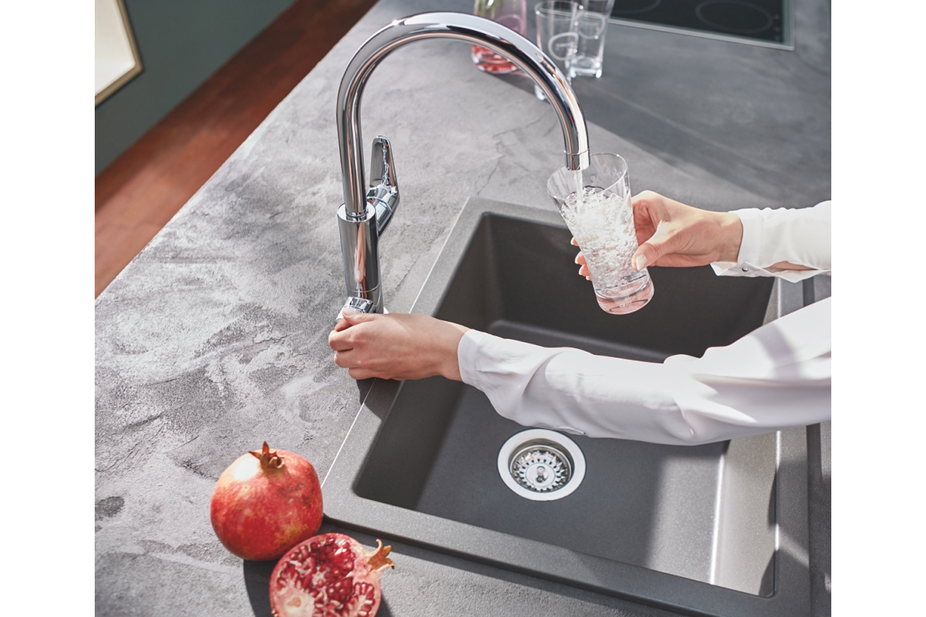 Смеситель для кухни GROHE Blue Pure Eurosmart с функцией фильтрации, с фильтром в комплекте, хром (30386000)