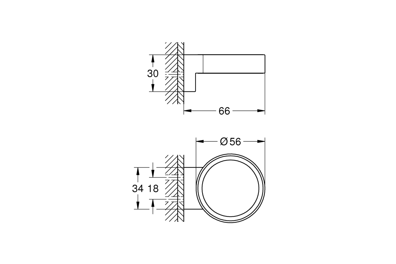 Держатель GROHE Selection, хром (41027000)