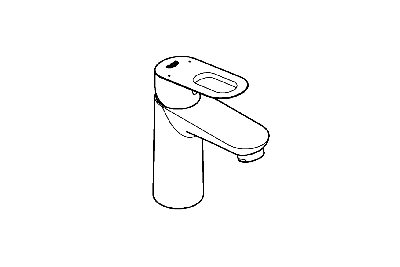 Смеситель для раковины GROHE BauLoop, хром (32854000)