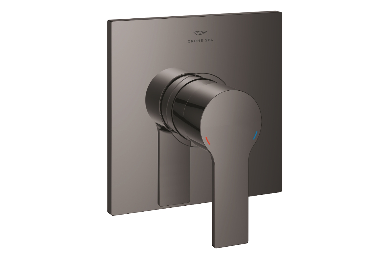 Внешняя часть смесителя для душа GROHE Allure скрытого монтажа, квадратная, темный графит глянец (19317A01)