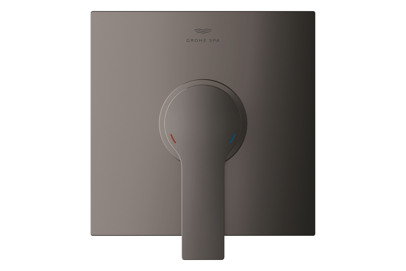 Внешняя часть смесителя для душа GROHE Allure скрытого монтажа, квадратная, темный графит глянец (19317A01)