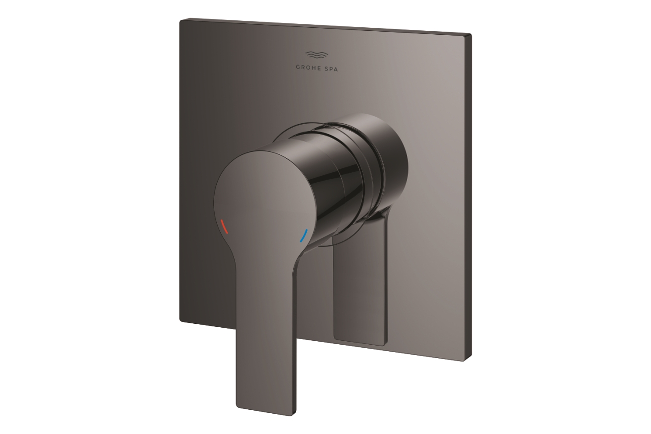 Внешняя часть смесителя для душа GROHE Allure скрытого монтажа, квадратная, темный графит глянец (19317A01)
