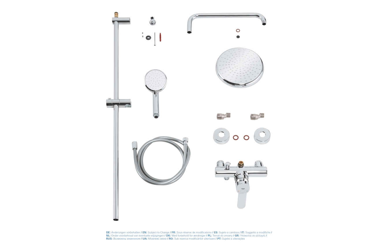 Душевая система GROHE Tempesta Cosmopolitan System 210 со смесителем для душа, хром (26224001)