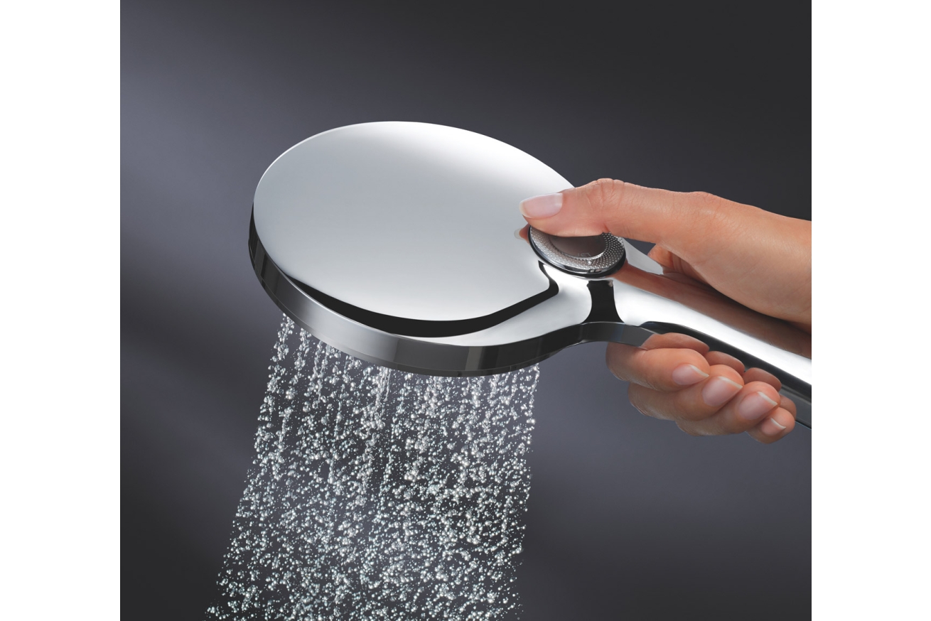 Ручной душ GROHE Rainshower SmartActive 130, 12 л/мин, 3 режима, белая луна (26544LS0)