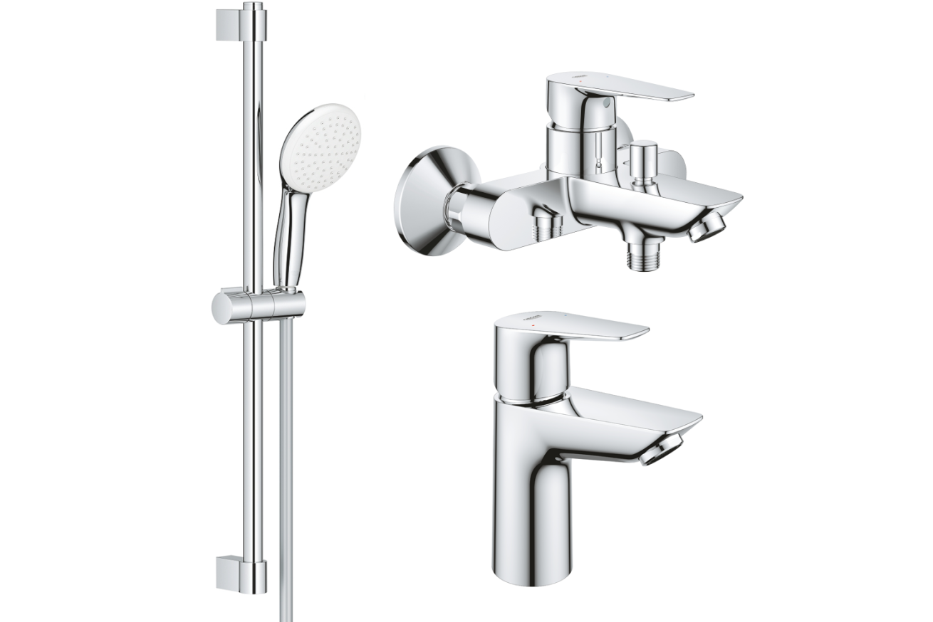 Комплект смесителей GROHE Tempesta с душевым гарнитуром, хром (NB0063)