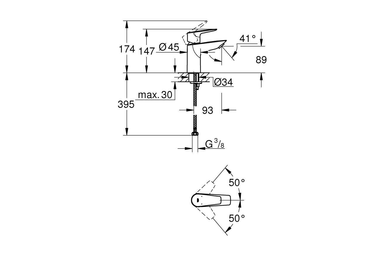 Комплект смесителей GROHE Tempesta с душевым гарнитуром, хром (NB0063)