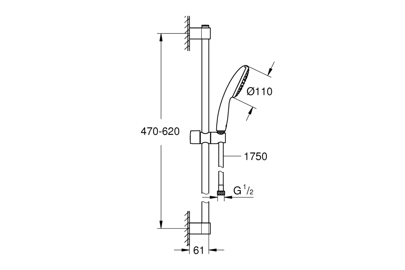 Комплект смесителей GROHE Tempesta с душевым гарнитуром, хром (NB0063)