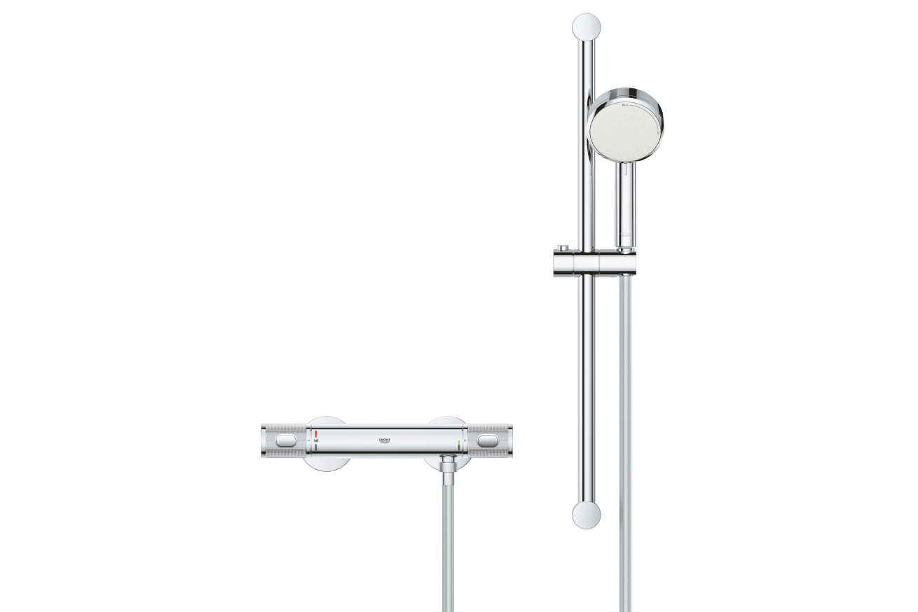 Термостат для душа GROHE Grohtherm 1000 Performance с душевым гарнитуром, хром (34834000)