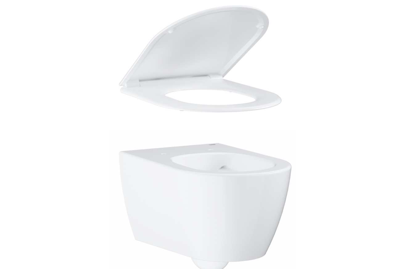Унитаз подвесной GROHE Essence с сиденьем с микролифтом, альпин-белый (NW0123)