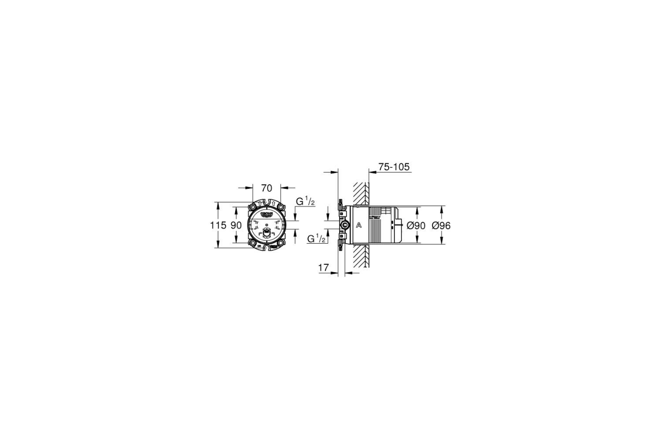 Готовый комплект для душа GROHE Grohtherm SmartControl скрытого монтажа (NSB0134-1)