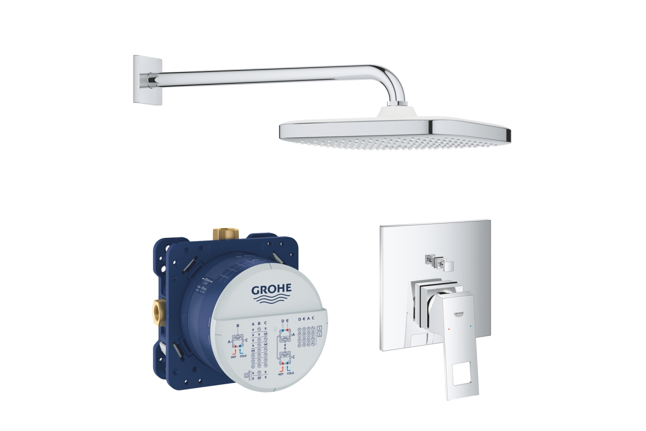 Душевая система GROHE Tempesta 250 Cube со смесителем для ванны, хром (NB0069/S)