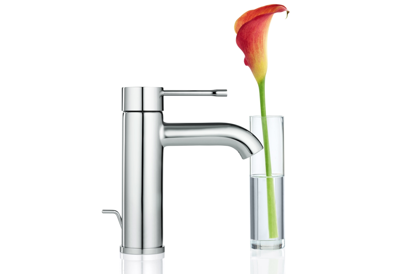 Смеситель для раковины GROHE Essence с донным клапаном, S-size, хром (23589001)