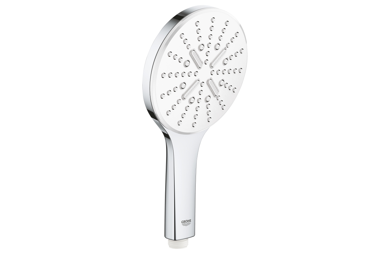Ручной душ GROHE Rainshower SmartActive 130, 9,5 л/мин, 3 режима, белая луна (26574LS0)