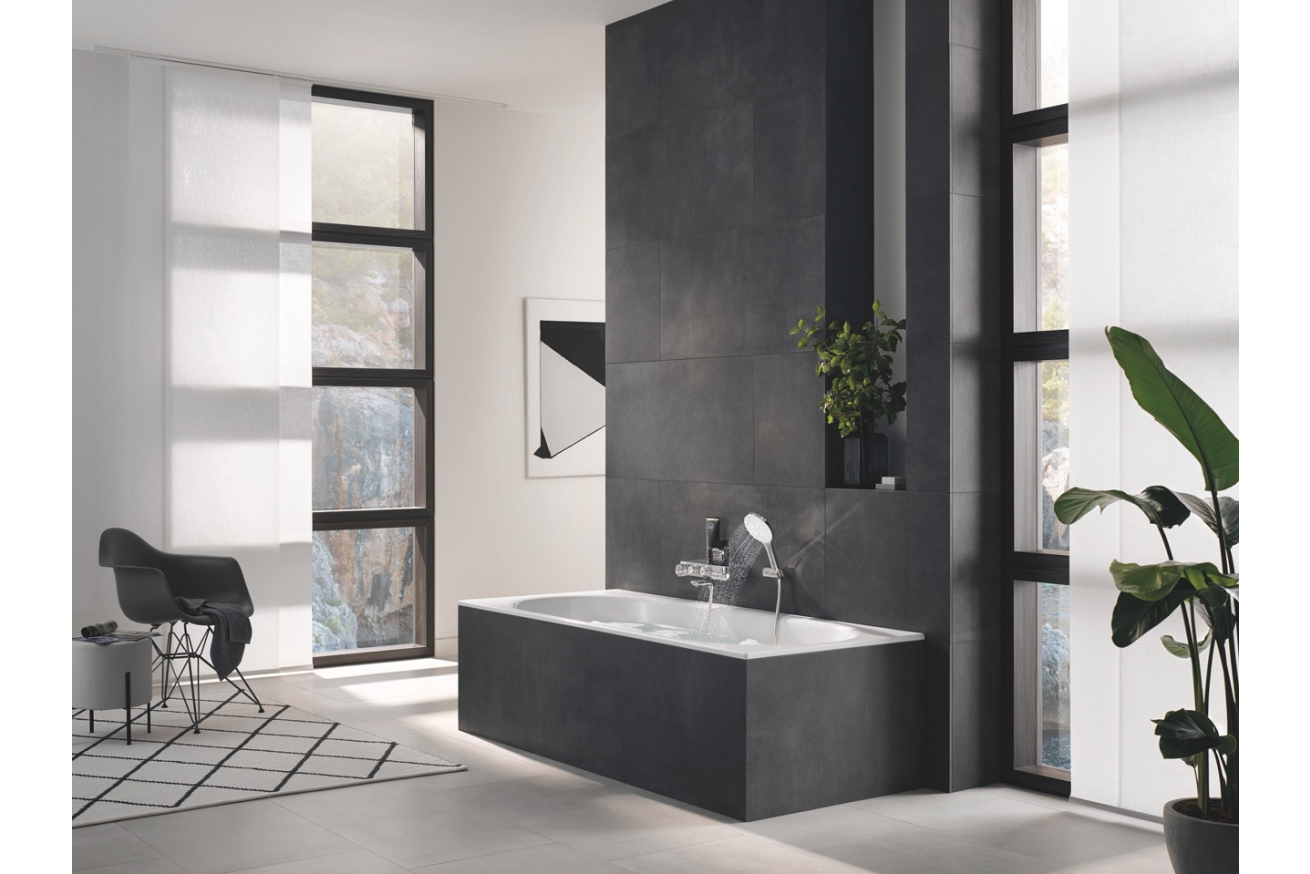 Ручной душ GROHE Rainshower SmartActive 130, 9,5 л/мин, 3 режима, белая луна (26574LS0)